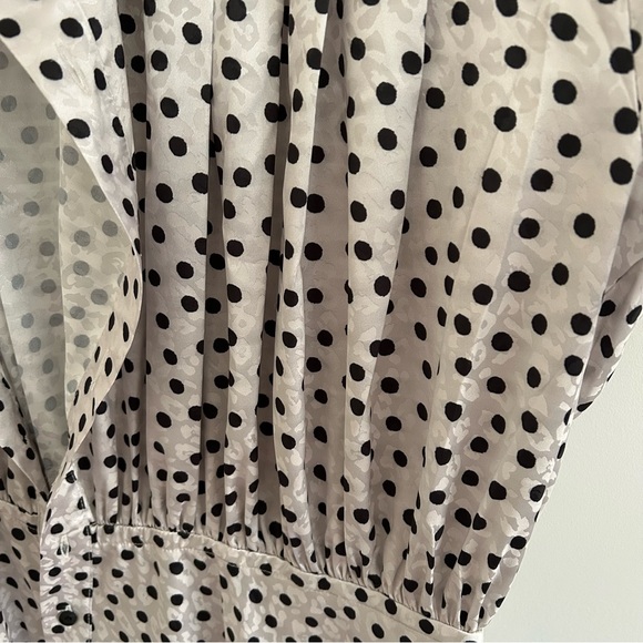 Hilary Macmillan size 2X women’s silver/white satin polka dot black NWT! - Picture 5 of 11